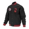 Philadelphia 76ers Logoman Shadow Full-Snap Varsity Wool Jacket