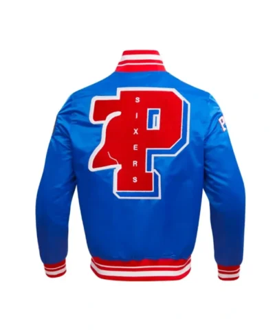 Philadelphia 76ers Mashup Classic Rib Satin Jacket