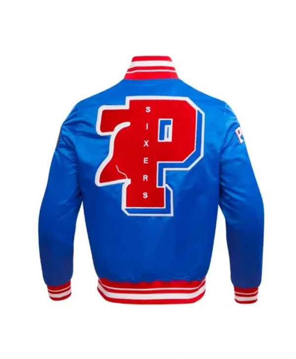 Philadelphia 76ers Mashup Classic Rib Satin Jacket