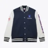 Philadelphia 76ers Fleece Varsity Full-Snap Navy and White Jacket