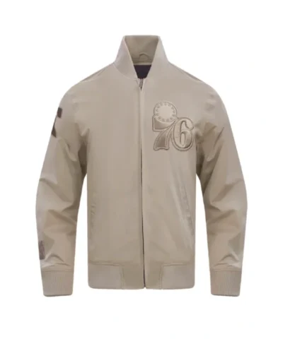 Philadelphia 76ers Neutral Cotton Black Jacket