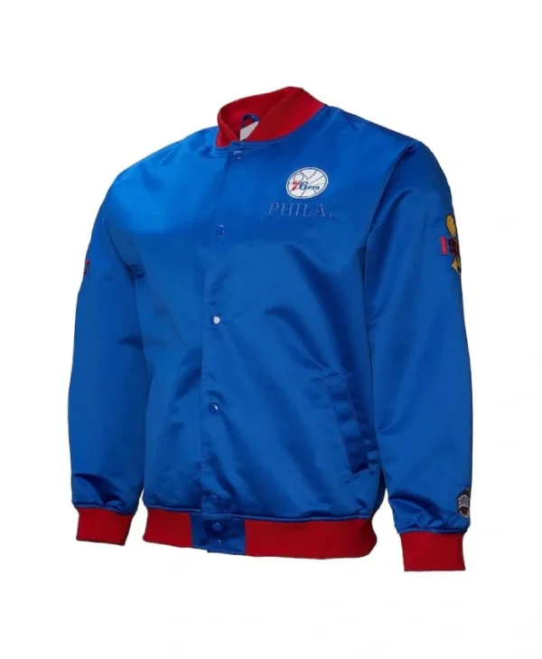 Philadelphia 76ers OG 3.0 Lightweight Full-Snap Satin Royal Jacket