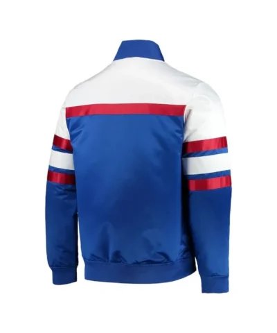 Philadelphia 76ers Royal Special Script Satin Jacket