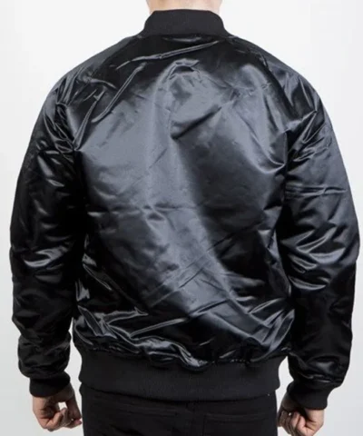 Philadelphia 76ers Black Tonal Satin Jacket