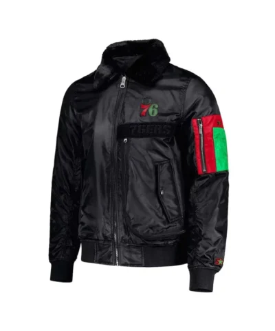 Shop Philadelphia 76ers Ty Mopkins Black Jacket