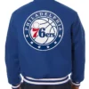 Philadelphia 76ers Royal Varsity All Wool Jacket
