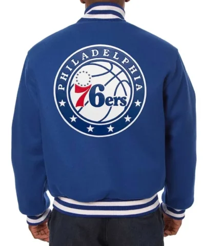 Philadelphia 76ers Royal Varsity All Wool Jacket