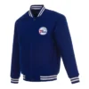 Philadelphia 76ers Varsity Bomber Wool Royal Jacket