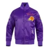 Phoenix Suns 202425 City Edition Chenille Full-Snap Satin Purple Jacket