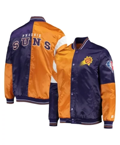 Phoenix Suns 75th Anniversary Leader Color Block Satin Jacket