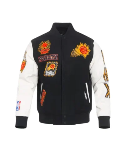 Phoenix Suns Animal Print WoolLeather Varsity Jacket