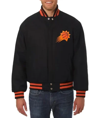 Phoenix Suns Black Varsity Wool Full-Snap Jacket