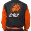 Phoenix Suns Varsity Black and Orange Wool Jacket