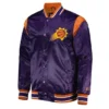 Starter Phoenix Suns Force Play Full-Snap Satin Varsity Jacket