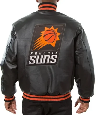 Phoenix Suns Black Varsity Leather Jacket