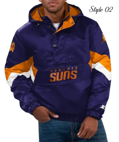 Shop Phoenix Suns Home Team Half-Zip Hoodie Jacket