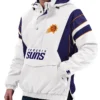 Home Team Phoenix Suns Half-Zip Hoodie White Jacket