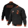 Phoenix Suns Logoman Shadow Varsity Full-Snap Wool Black Jacket