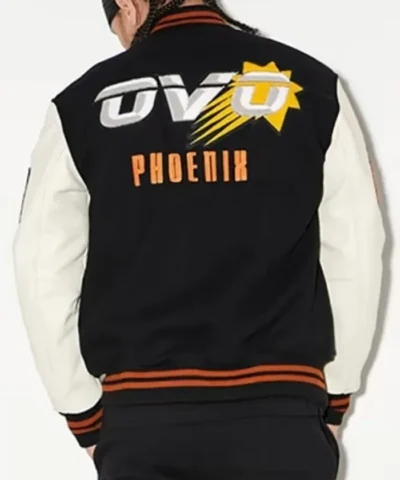 Shop Phoenix Suns OVO Varsity Full-Snap Wool and Leather Jacket