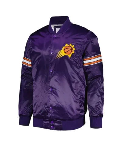 Shop Pick & Roll Phoenix Suns Full-Snap Satin Purple Jacket
