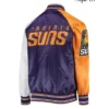 Phoenix Suns Reliever Purple Full-Snap Satin Jacket