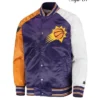 Shop Phoenix Suns Reliever Varsity Raglan Full-Snap Satin Purple Jacket