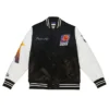 Shop Phoenix Suns Team Origins Varsity Full-Snap Satin BlackWhite Jacket