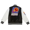 Phoenix Suns Team Origins Black and White Satin Jacket