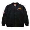 Vintage Logo Phoenix Suns Black Bomber Full-Zip Satin Jacket