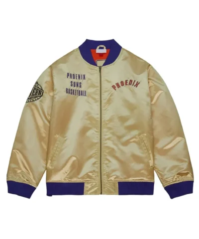Phoenix Suns Vintage Logo Team OG 2.0 Lightweight Full-Zip Satin Gold Jacket