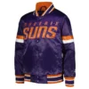 Shop Phoenix Suns Youth Home Game Varsity Full-Snap Satin Purple Jacket
