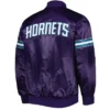 Charlotte Hornets Pick and Roll Purple Satin Jacket