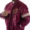 Shop Cleveland Cavaliers Pick & Roll Full-Snap Satin Wine Jacket