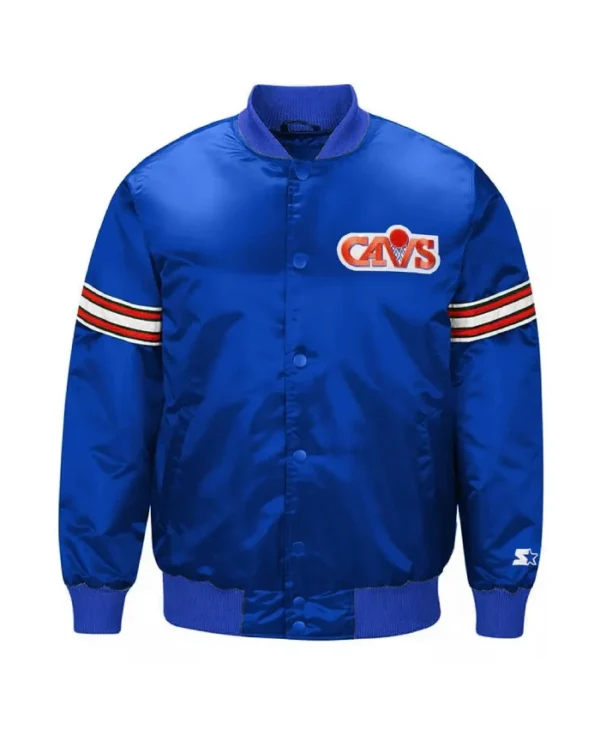 Cleveland Cavaliers Pick and Roll Full-Snap Royal Satin Jacket