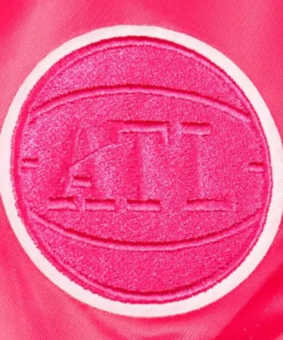 Shop Pink Atlanta Hawks Triple Full-Snap Satin Jacket