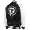 Brooklyn Nets Point Guard BlackWhite Satin Jacket