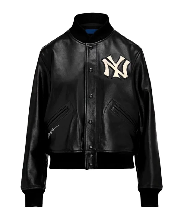 Polo Ralph Lauren Yankees Full-Snap Leather Jacket