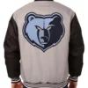 GrayBlack Memphis Grizzlies Poly Twill Jacket