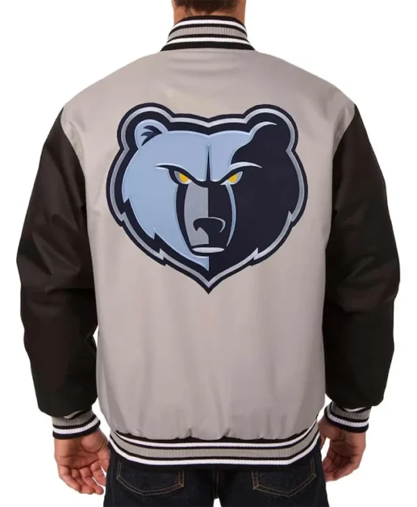 GrayBlack Memphis Grizzlies Poly Twill Jacket