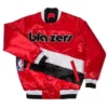 Portland Trail Blazers Classic Red Varsity Satin Jacket