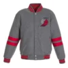 Portland Trail Blazers Varsity Full-Zip Wool Gray Jacket