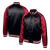Portland Trail Blazers Hardwood Full-Snap Satin Black Jacket