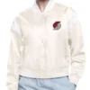 Portland Trail Blazers Printed Logo Varsity Satin Jacket