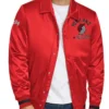 Portland Trail Blazers Stitch Full-Snap Red Varsity Satin Jacket