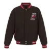 Portland Trail Blazers Two-Hit Full-Snap Black Varsity Wool Jacket