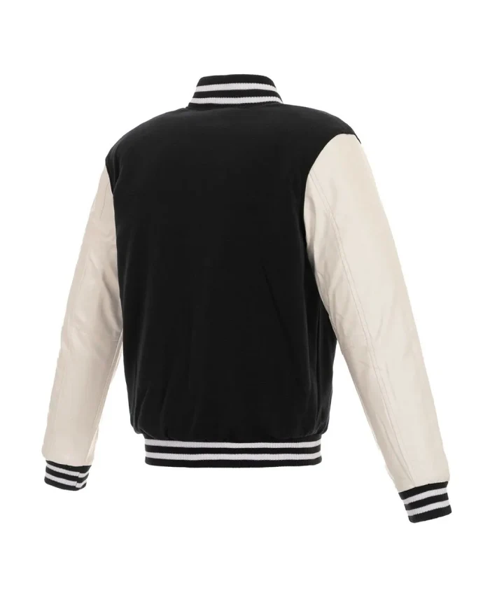 Portland Trail Blazers Black and White Varsity Jacket