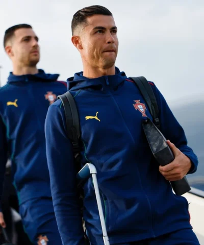 Portugal 2025 Cristiano Ronaldo Puma Blue Track Jacket