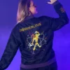 Powerline Black Bomber Jacket For Men and Women