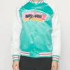 San Antonio Spurs Prime Time Aqua and White Full-Snap Jacket