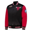 Shop BlackRed Chicago Bulls Primetime Full-Snap Satin Jacket
